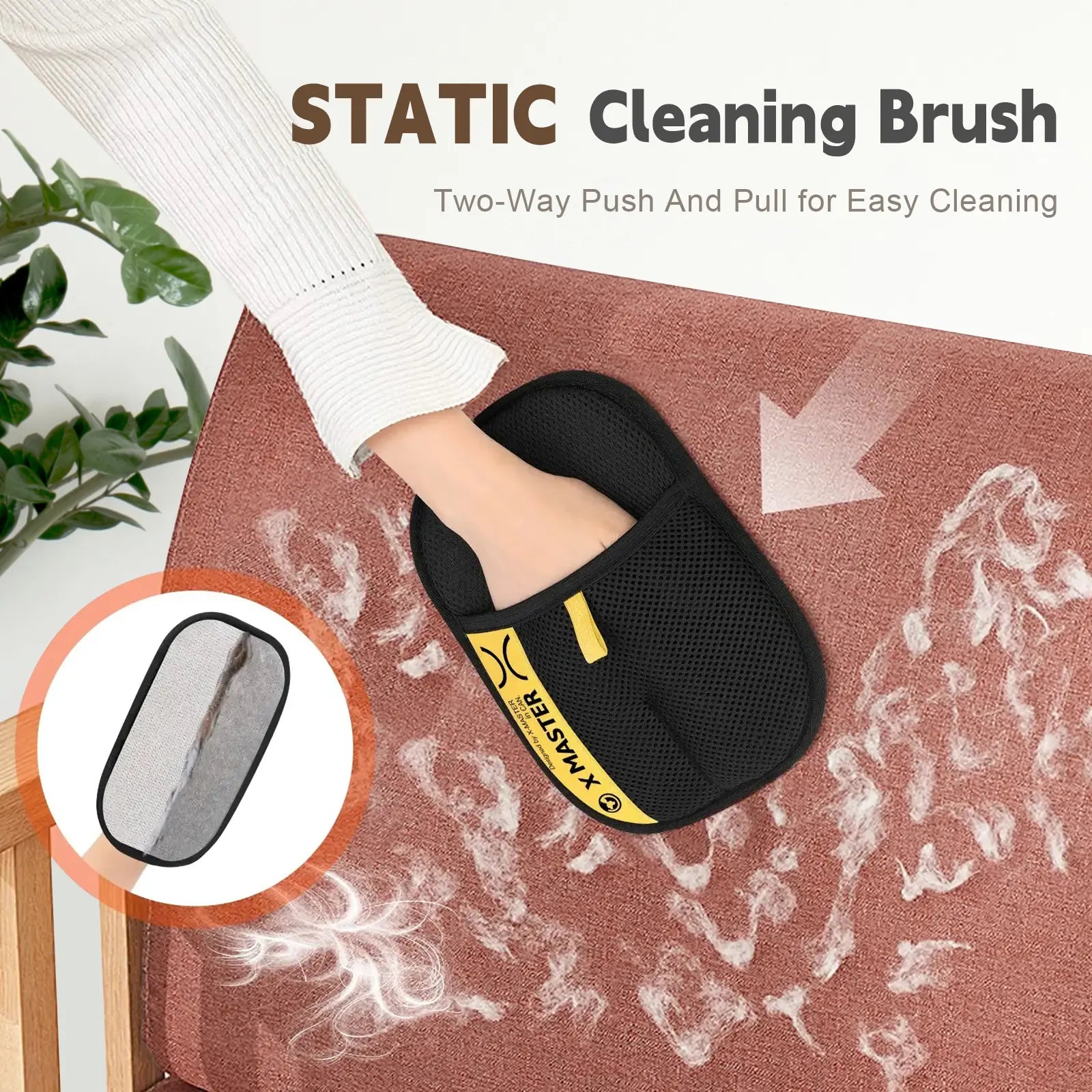FurLift Electrostatic Pet Hair Removal Glove – Reusable Two-Way Mitt for Furniture & Grooming