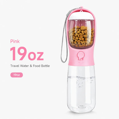 TrailBowl Portable Dog Water Bottle – Leak-Resistant Dispenser with Food Container