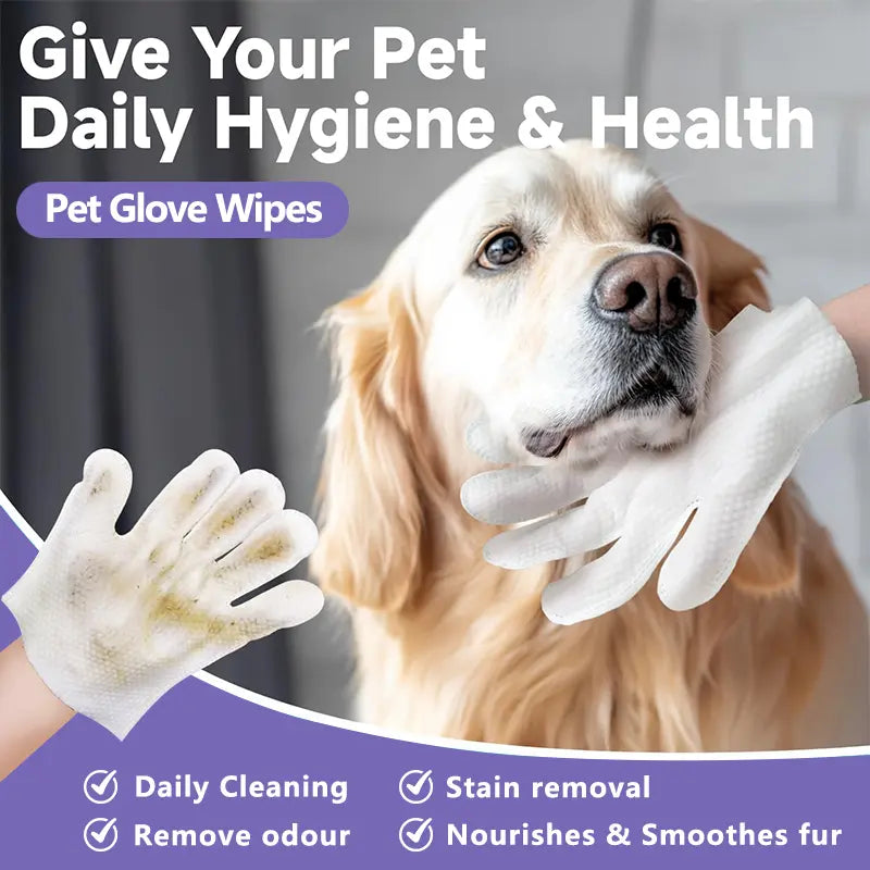 FreshPaw 20-Pack Pet Cleaning Glove Wipes – Coconut Oil Grooming Wipes for Dogs & Puppies
