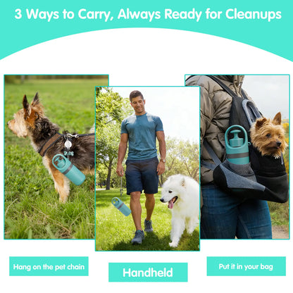CleanWalk Portable Dog Poop Scooper – Travel Waste Pickup Tool with Built-In Bag Holder