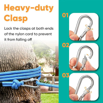 CampRun 50ft Dog Tie-Out Cable – Portable Outdoor Lead System for Yard, Camping & Travel
