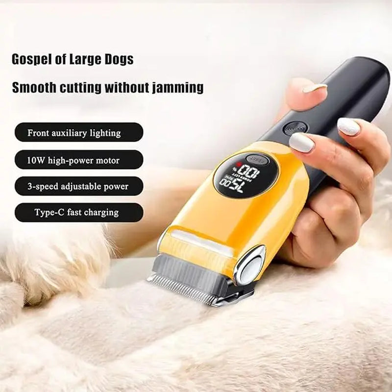 TrimPro Cordless Dog Grooming Kit – Rechargeable Low-Noise Clippers with 6 Guide Combs