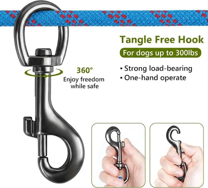 CampRun 50ft Dog Tie-Out Cable – Portable Outdoor Lead System for Yard, Camping & Travel