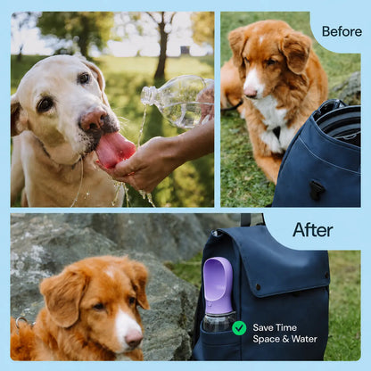 TrailBowl Portable Dog Water Bottle – Leak-Resistant Dispenser with Food Container